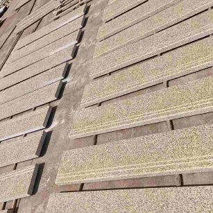 马鞍山 黄金麻花岗岩光面楼梯踏步