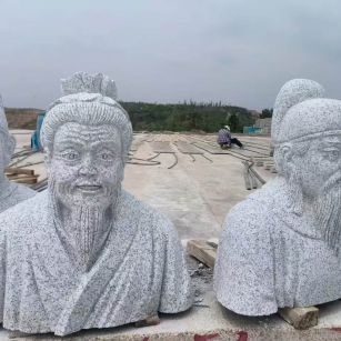 马鞍山 白麻花岗岩石材人物立体雕刻