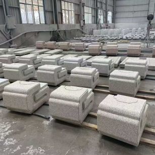 马鞍山 白麻花岗岩异形加工-石凳，坐凳