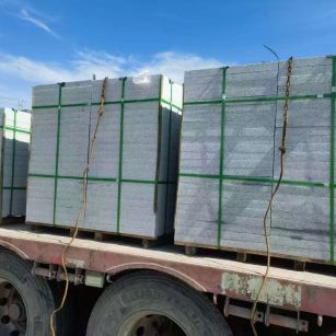 马鞍山 芝麻白花岗岩地铺石装车日常