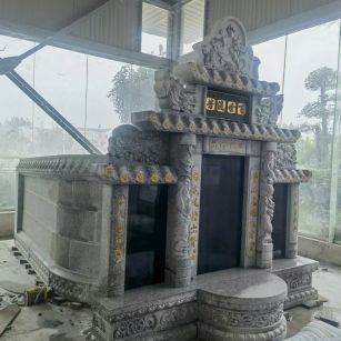 马鞍山 芝麻白墓碑效果展示图