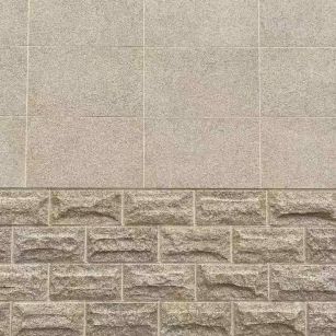 马鞍山 黄金麻自然面蘑菇石配荔枝面干挂