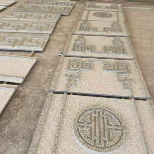 马鞍山 白麻花岗岩外墙立面雕刻板