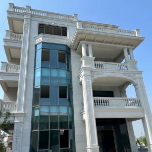 马鞍山 白麻花岗岩别墅外墙干挂效果展示