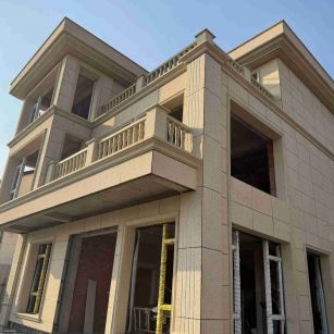 马鞍山 黄金麻花岗岩石材荔枝面外墙干挂效果展示