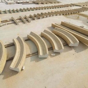 马鞍山 黄金麻花岗岩别墅线条