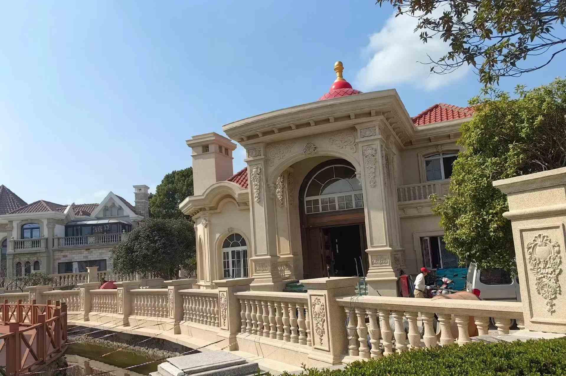 马鞍山 黄金麻花岗岩欧式别墅