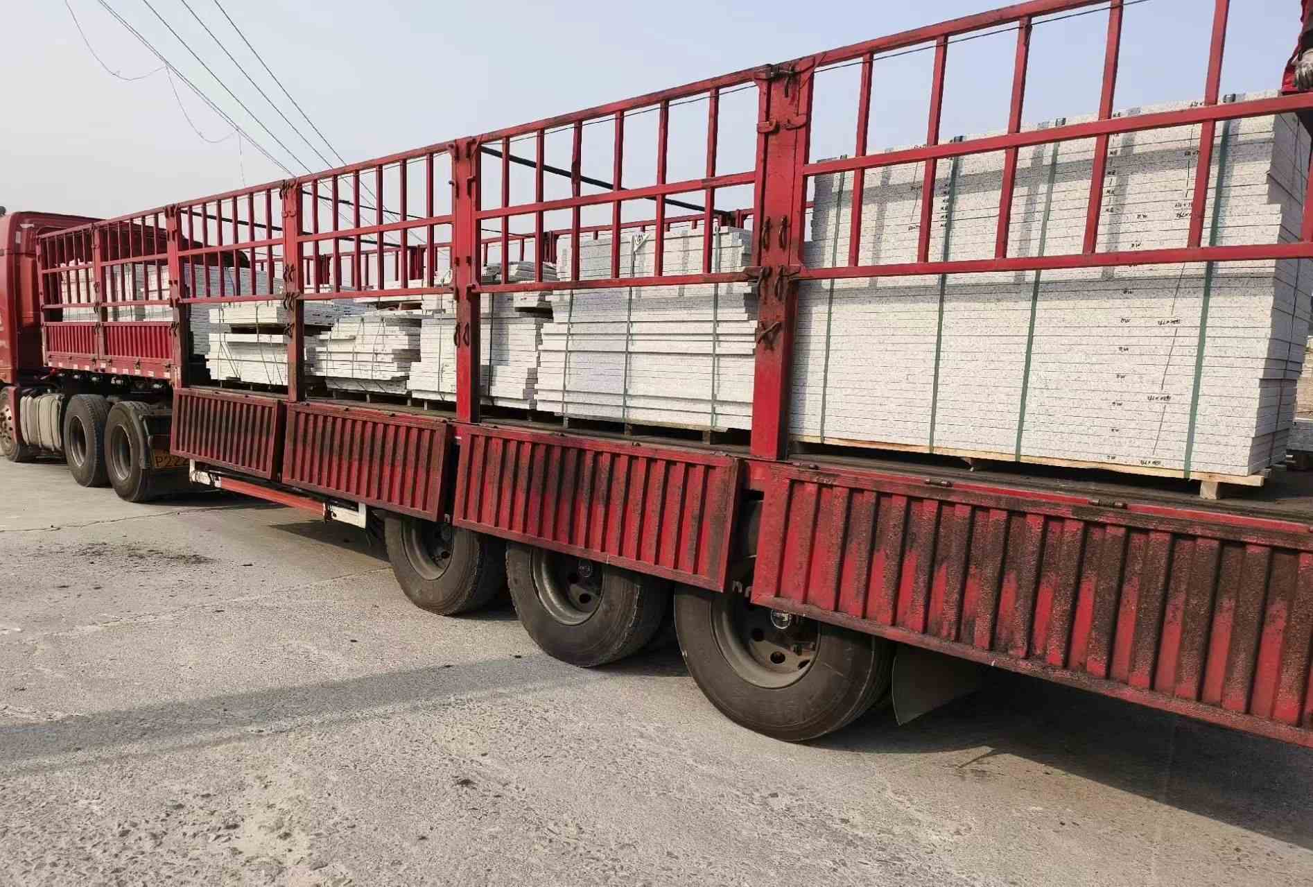 马鞍山 白麻荔枝面外墙干挂，工厂装车日常