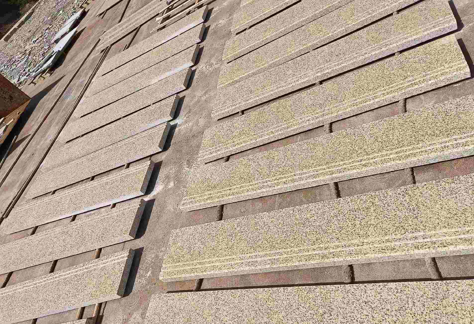 马鞍山 黄金麻花岗岩光面楼梯踏步