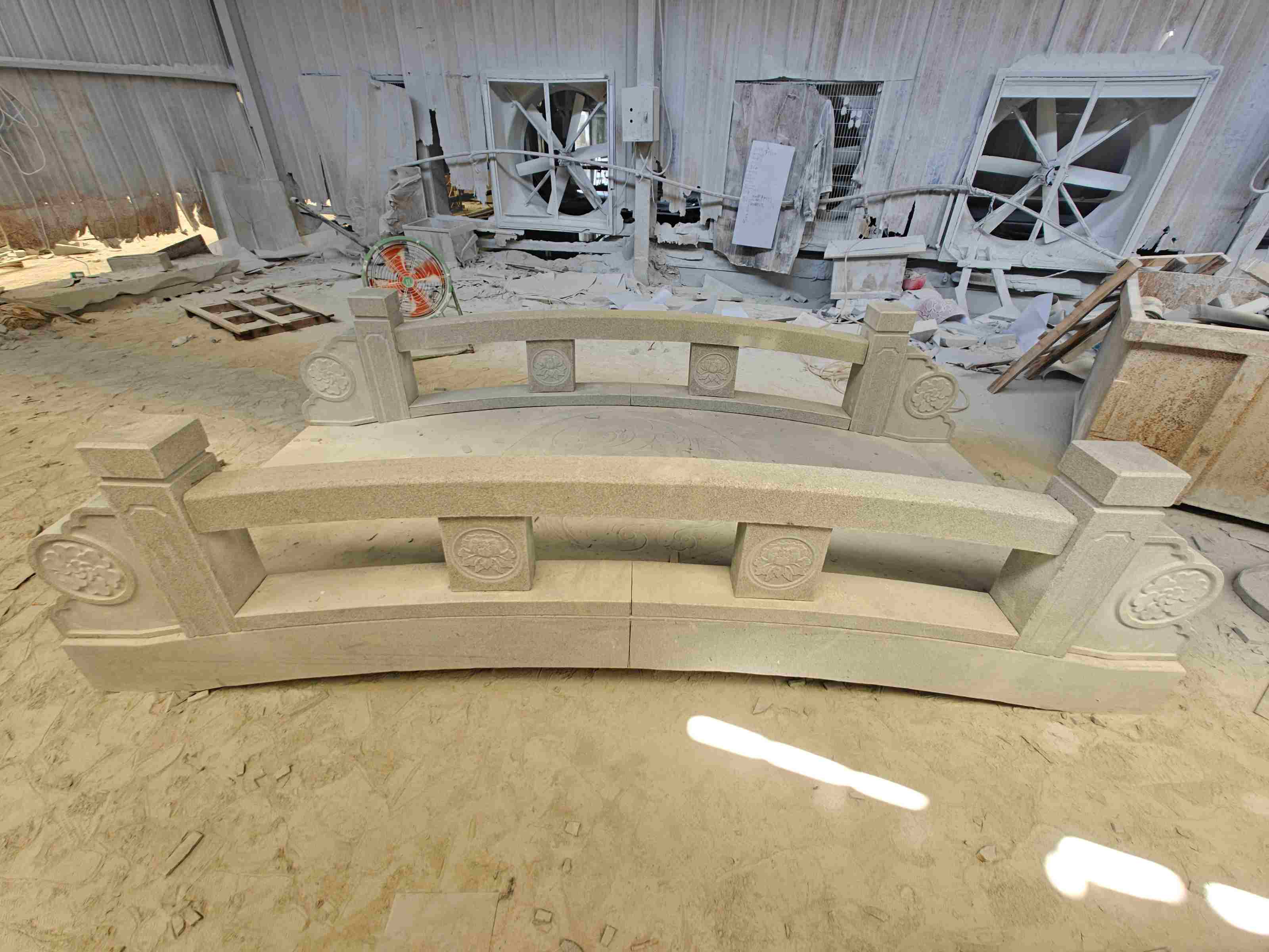 马鞍山 芝麻灰花岗岩异形加工-拱桥，石桥