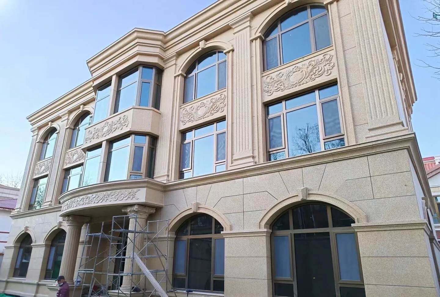 马鞍山 黄金麻花岗岩别墅外墙干挂