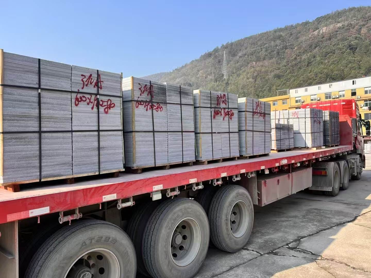 马鞍山 芝麻灰地铺石出货日常