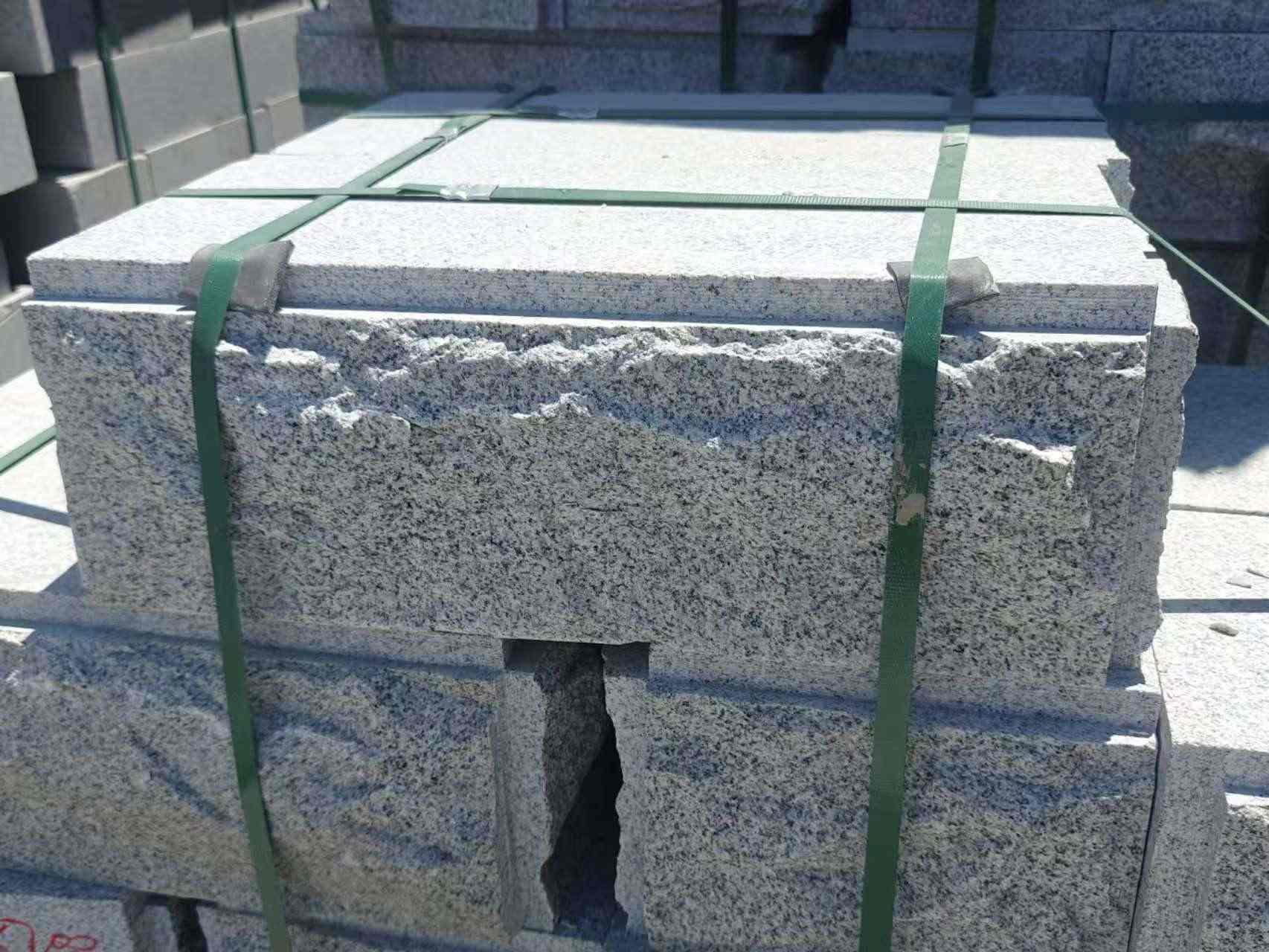 马鞍山 芝麻白花岗岩自然面成品