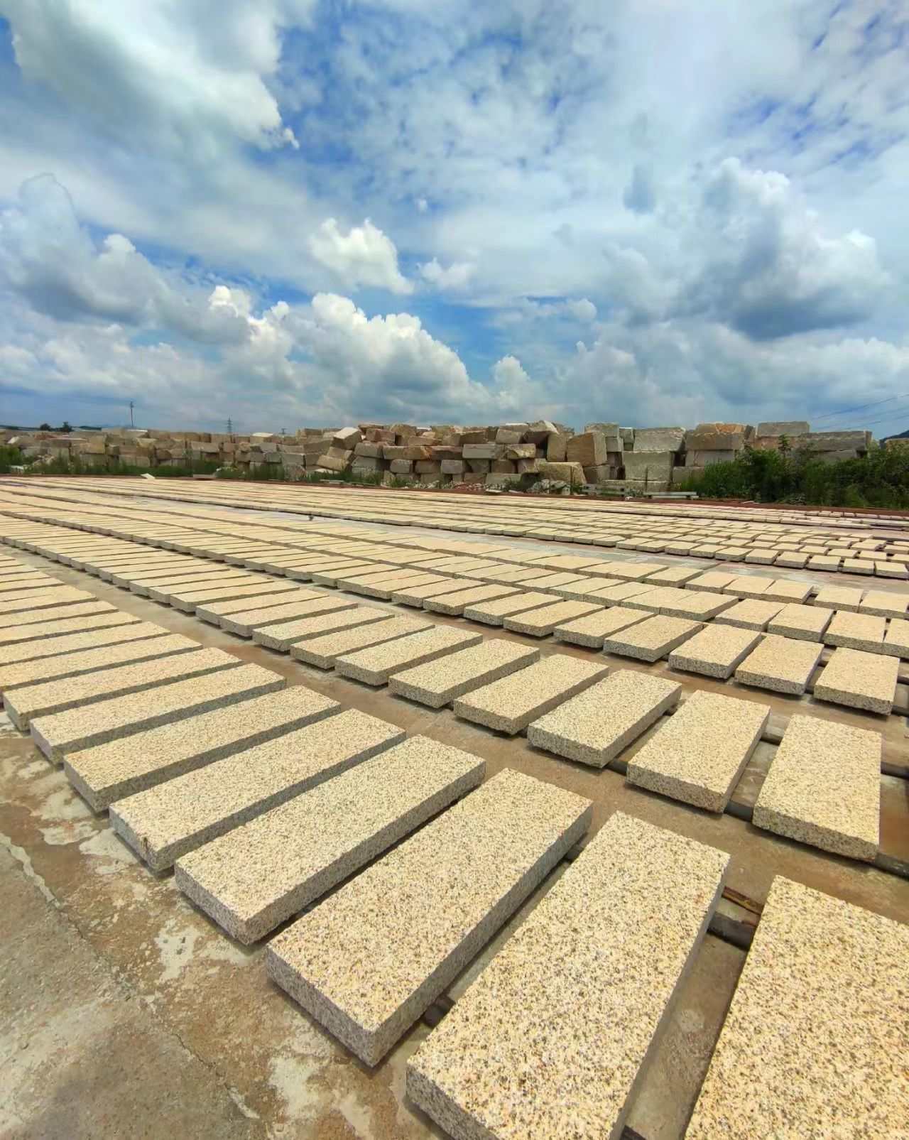 马鞍山 黄金麻花岗岩荔枝面地铺石防护中