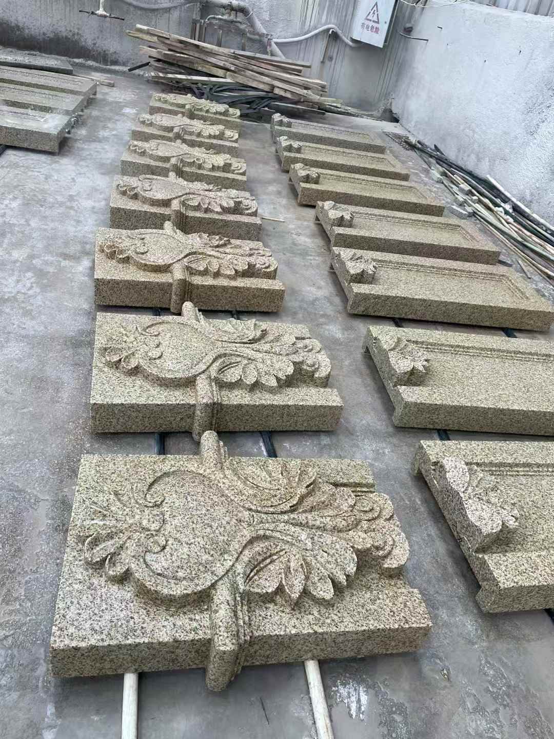 马鞍山 黄金麻花岗岩别墅外墙雕刻板